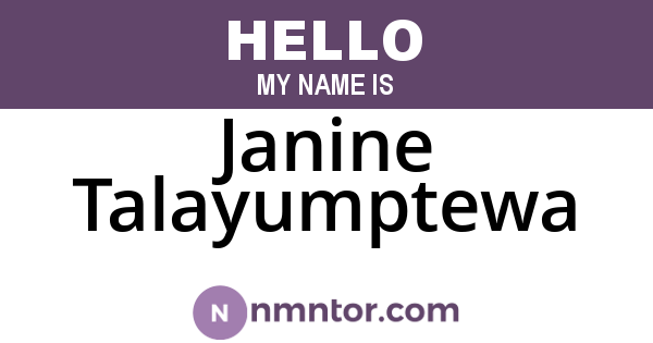 Janine Talayumptewa