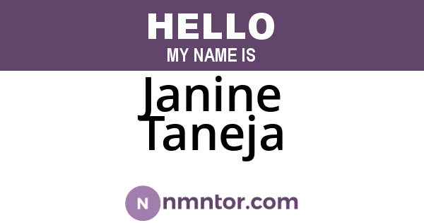 Janine Taneja