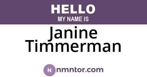 Janine Timmerman