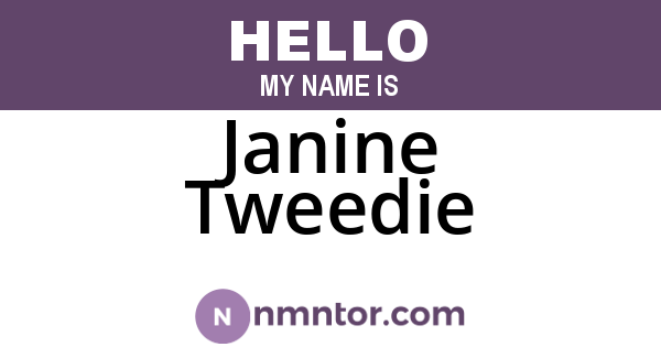 Janine Tweedie