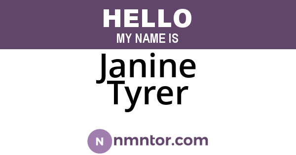 Janine Tyrer