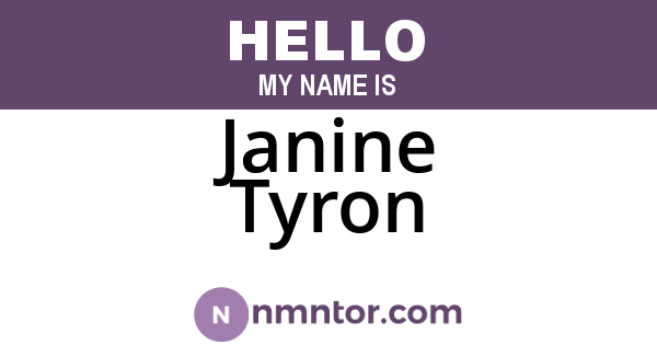 Janine Tyron