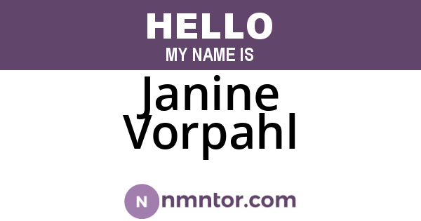 Janine Vorpahl