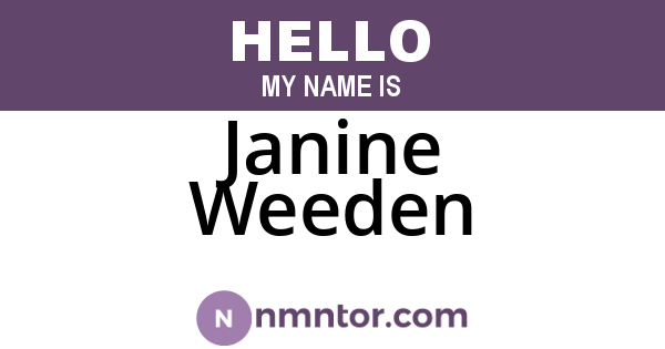 Janine Weeden