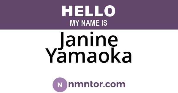 Janine Yamaoka