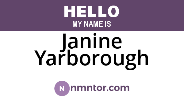 Janine Yarborough