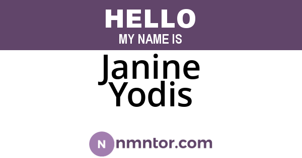 Janine Yodis