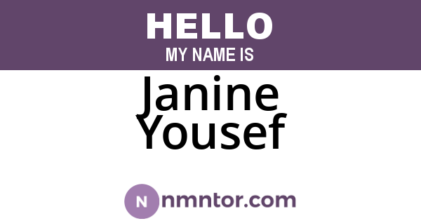 Janine Yousef