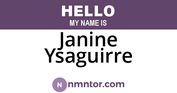 Janine Ysaguirre