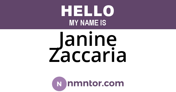 Janine Zaccaria
