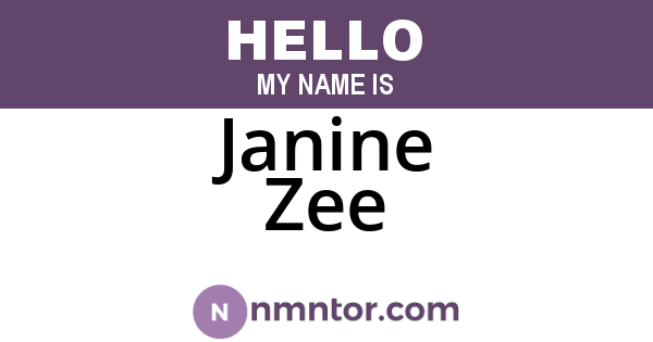 Janine Zee