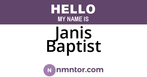 Janis Baptist
