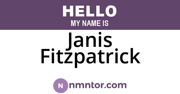 Janis Fitzpatrick