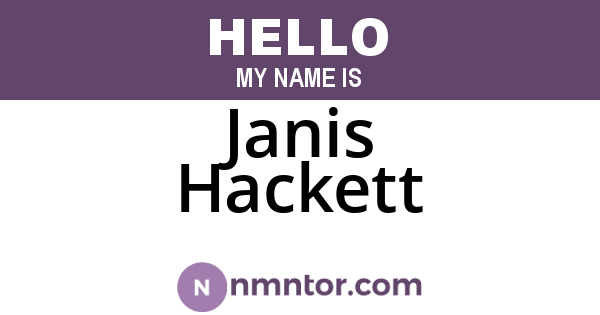 Janis Hackett