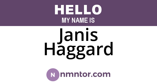 Janis Haggard
