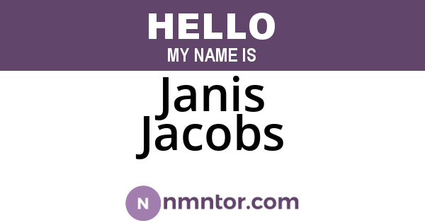 Janis Jacobs