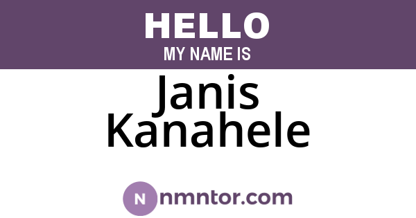Janis Kanahele