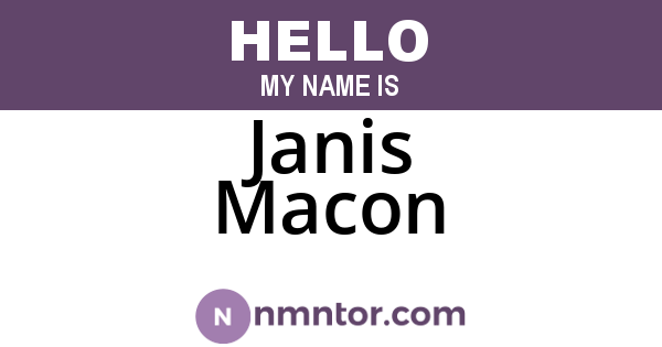 Janis Macon