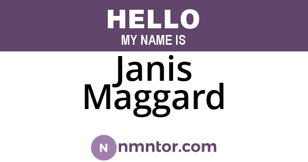 Janis Maggard