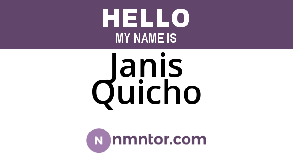 Janis Quicho