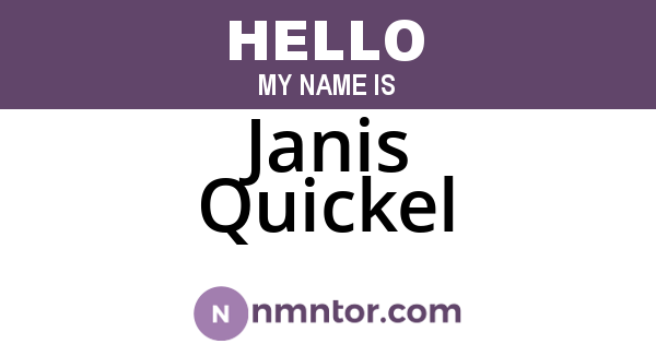 Janis Quickel