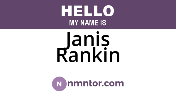 Janis Rankin