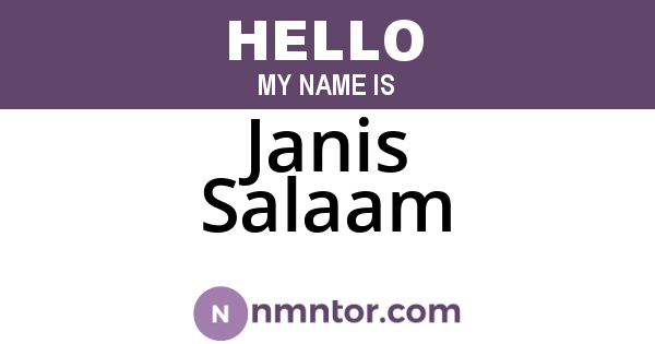 Janis Salaam