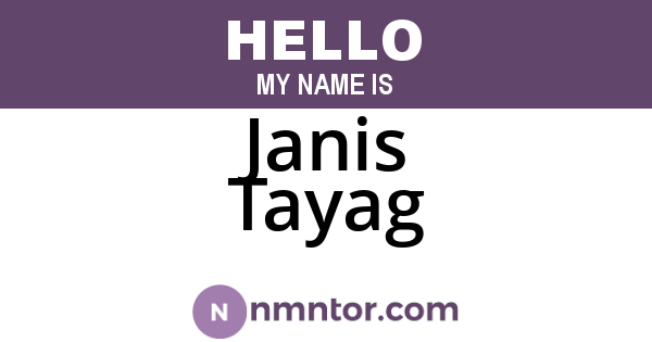Janis Tayag