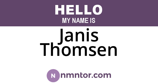 Janis Thomsen