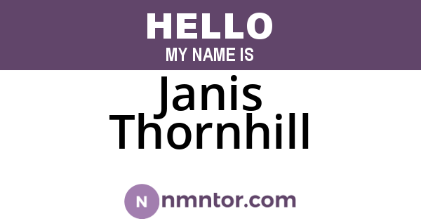 Janis Thornhill