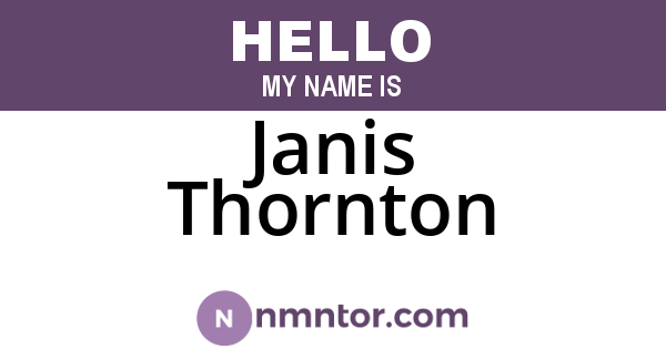 Janis Thornton