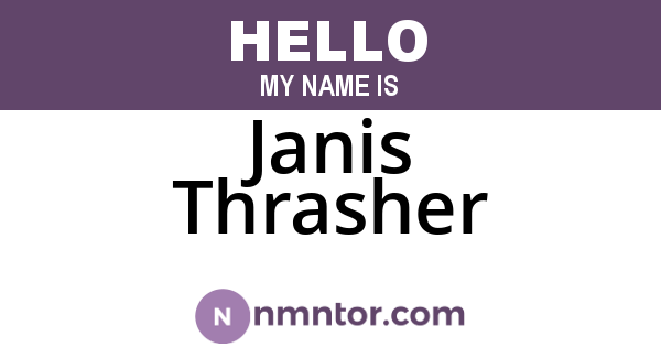 Janis Thrasher