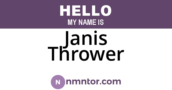 Janis Thrower