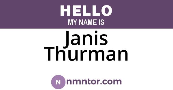 Janis Thurman