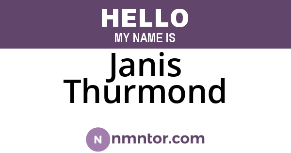 Janis Thurmond