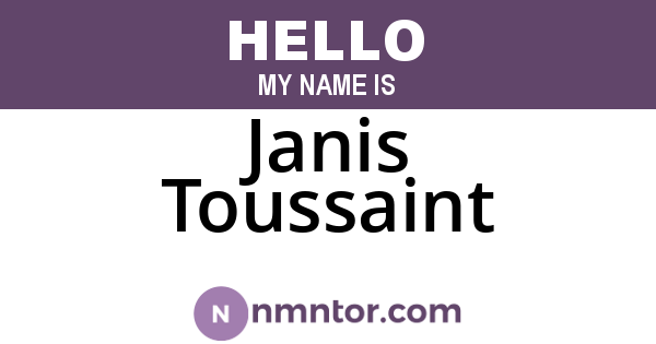 Janis Toussaint