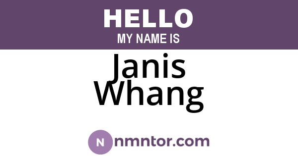 Janis Whang