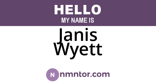 Janis Wyett