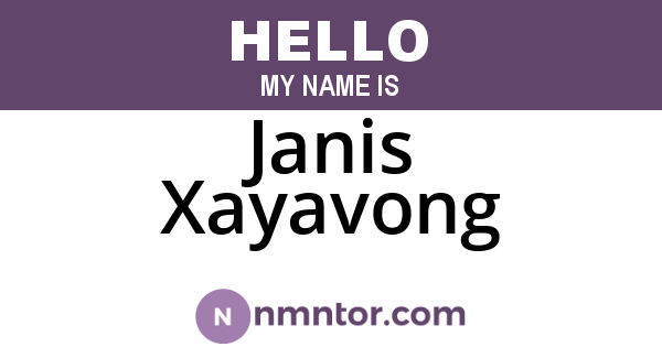 Janis Xayavong