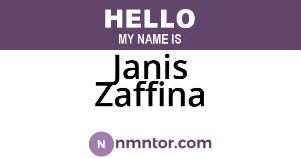 Janis Zaffina