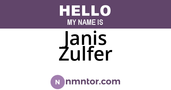 Janis Zulfer