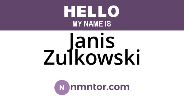 Janis Zulkowski