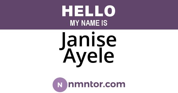 Janise Ayele