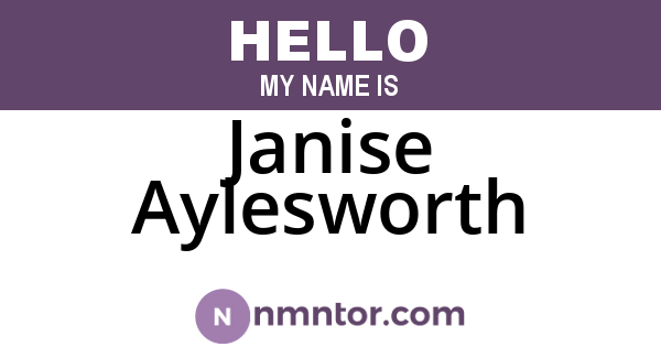 Janise Aylesworth