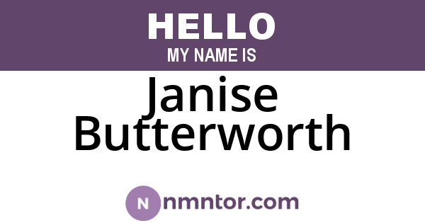 Janise Butterworth