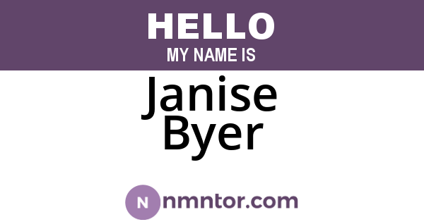 Janise Byer