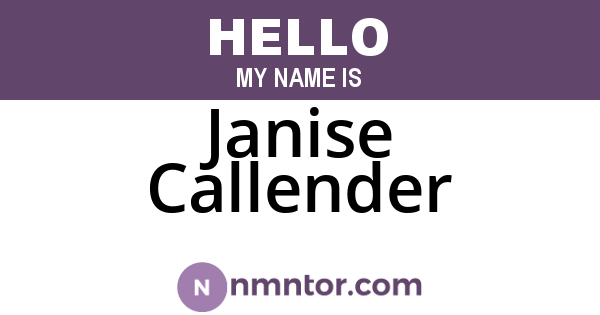 Janise Callender