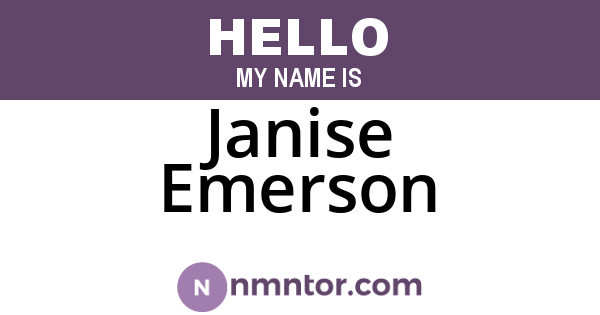 Janise Emerson