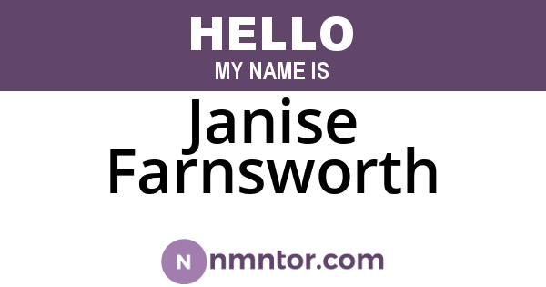 Janise Farnsworth