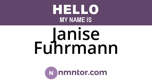 Janise Fuhrmann